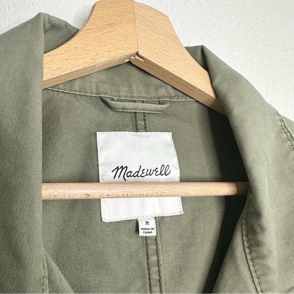 Madewell Women's Olive Green Utility Jacket Size Medium - Picture 3 of 9